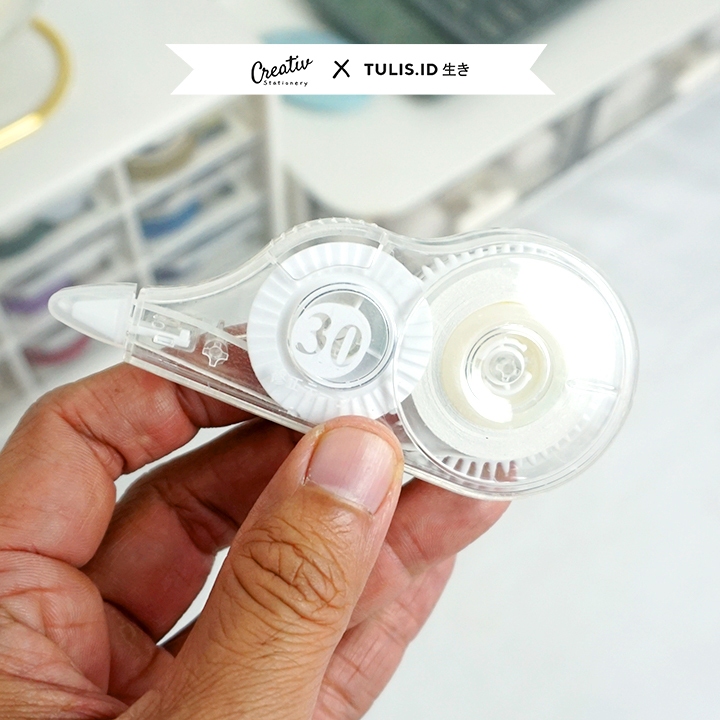 

[TULIS.ID IKI 生き] Correction Tape Transparan 5mm 8 Meter Tip Ex Kertas