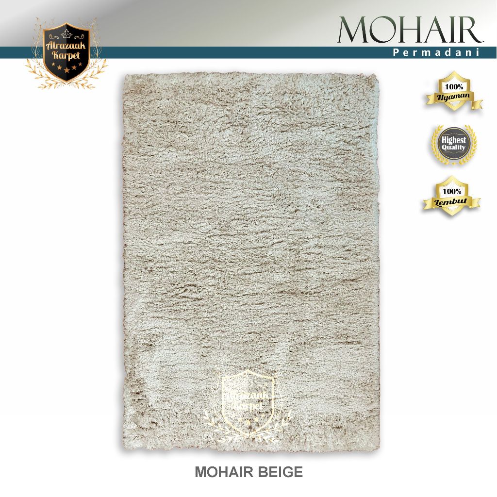 ✨Alrazaak - Karpet Lantai Bulu Mohair Tebal Polos