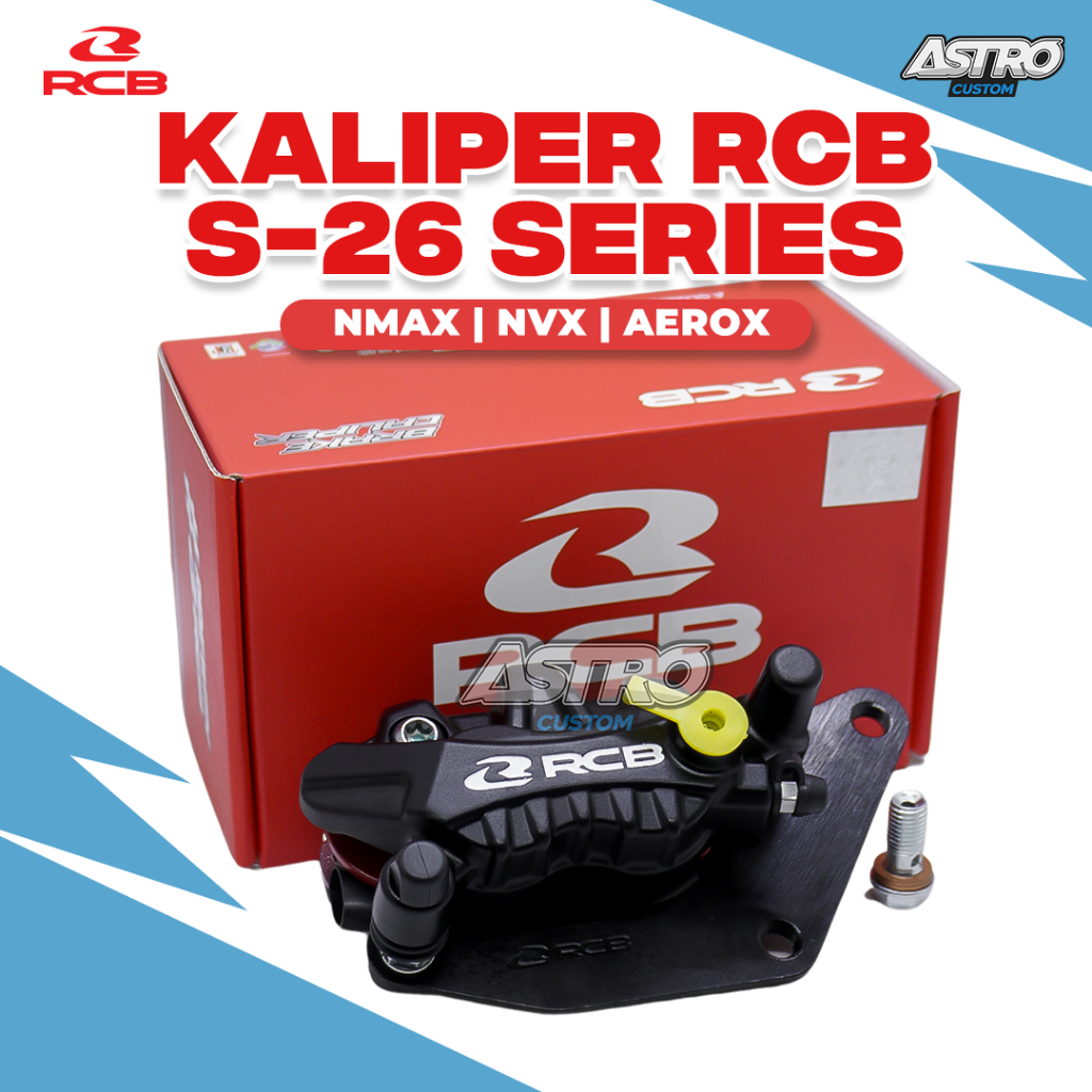 Kaliper RCB Nmax 155 OLD New Aerox 155 R15 V3 NVX Brake Caliper Rem Depan S-26 2 Piston 26mm Racing