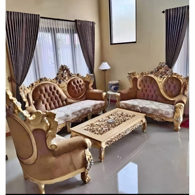 Sofa Sultan formasi 321 jati Jepara