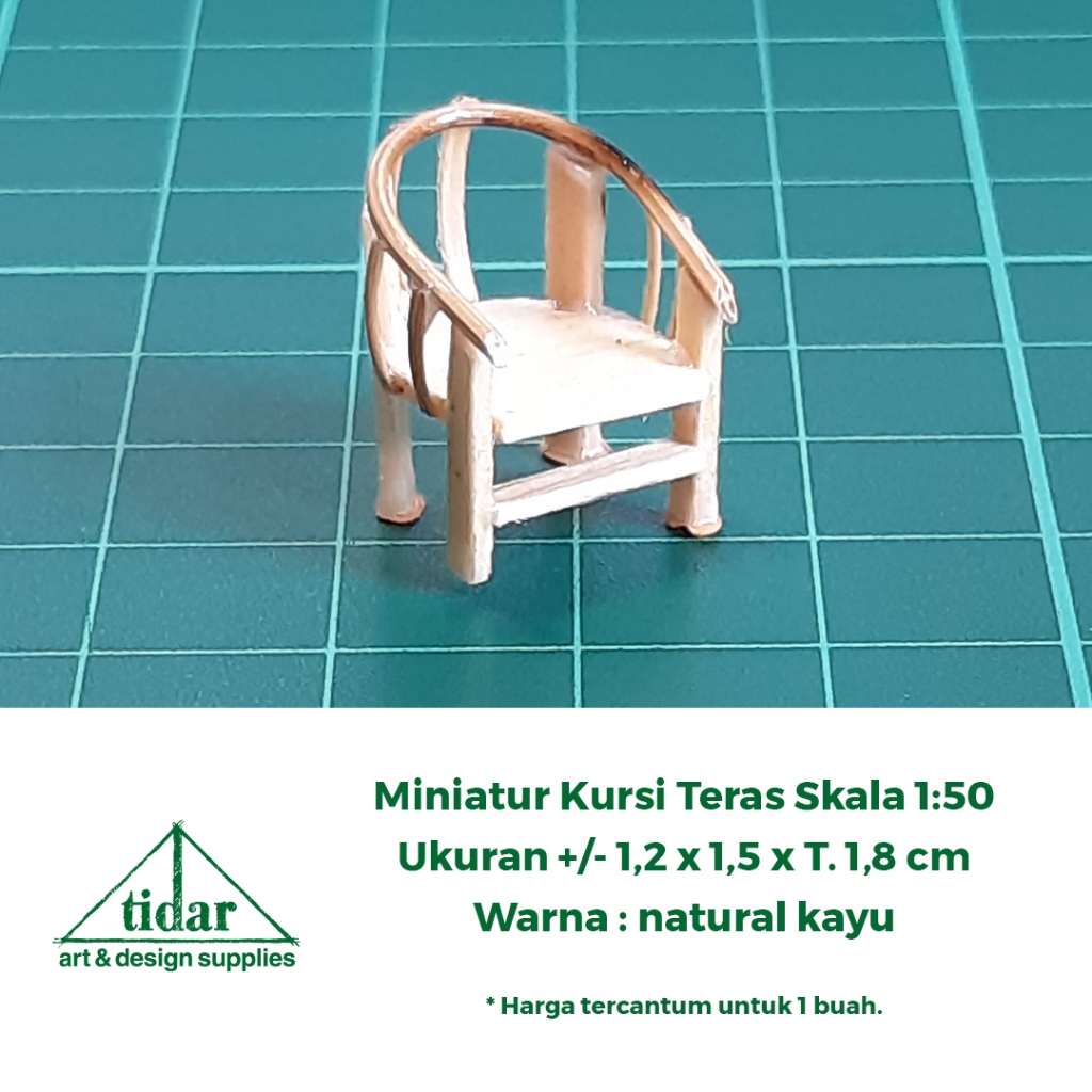 

[MR] HR - Miniatur Kursi Teras Skala 1:50 - Maket Kursi Betawi - Bangku Santai