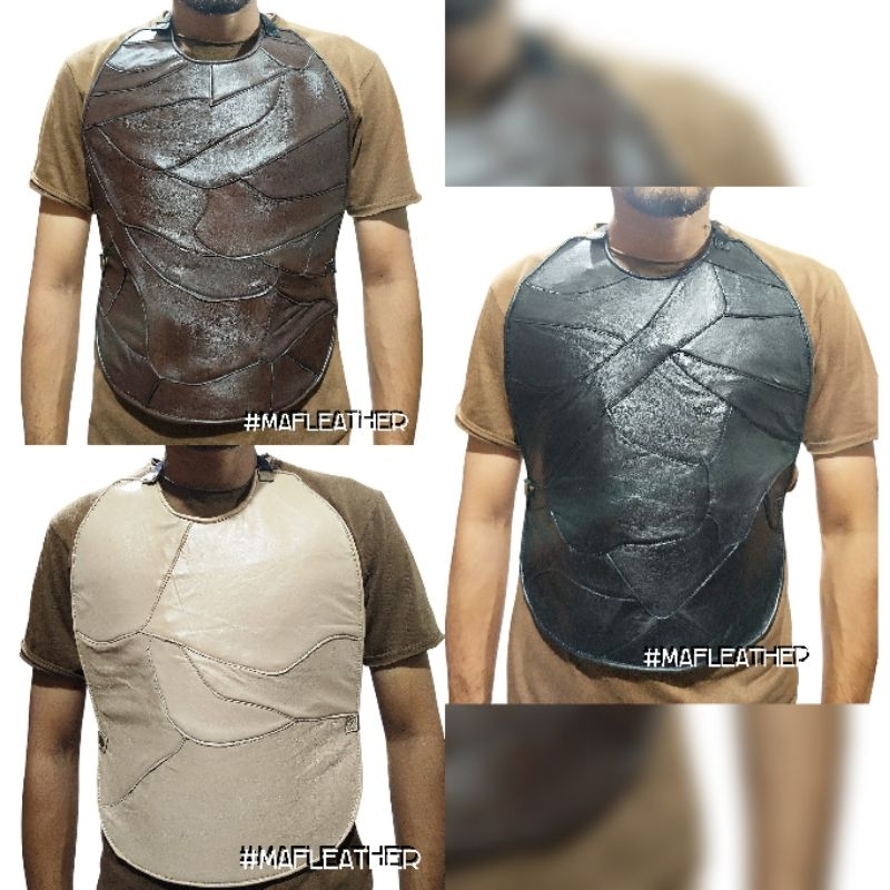 Rompi Dada Motor Kulit Domba Pelindung Dada Motor Kulit Asli Dek Dada Anti Angin