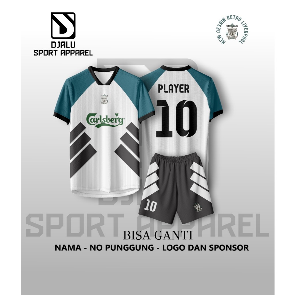 Baju Jersey LIVERPOOL AWAY KUALITAS PREMIUM Atasan / setelan Dewasa dan ANAK Full Printing GRATIS ga