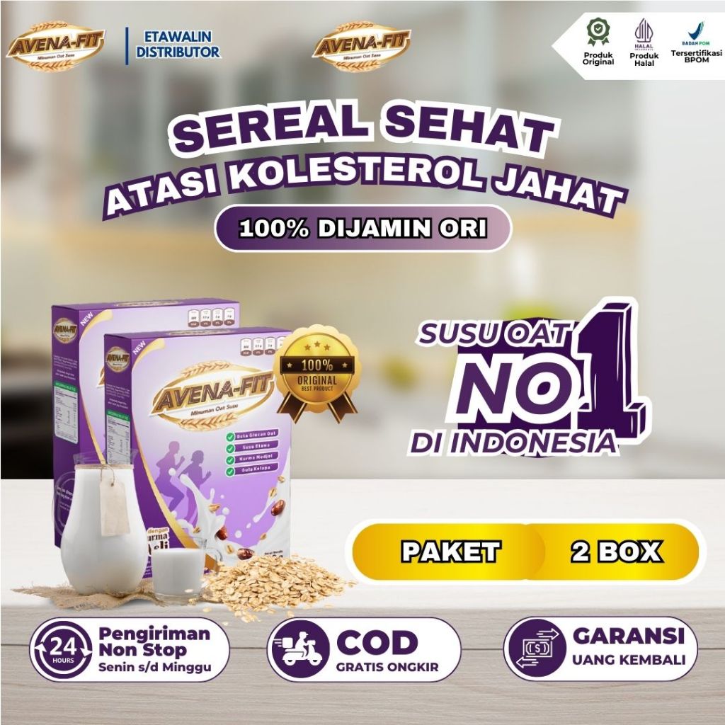 

2 Box Avenafit - Membantu Mengatasi Resiko Stroke, Diabetes Dan Hipertensi