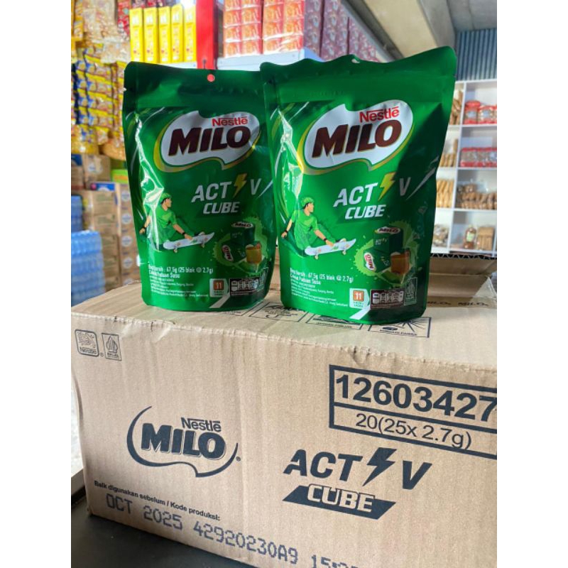 

permen Nestle Milo ACT Cube isi 25