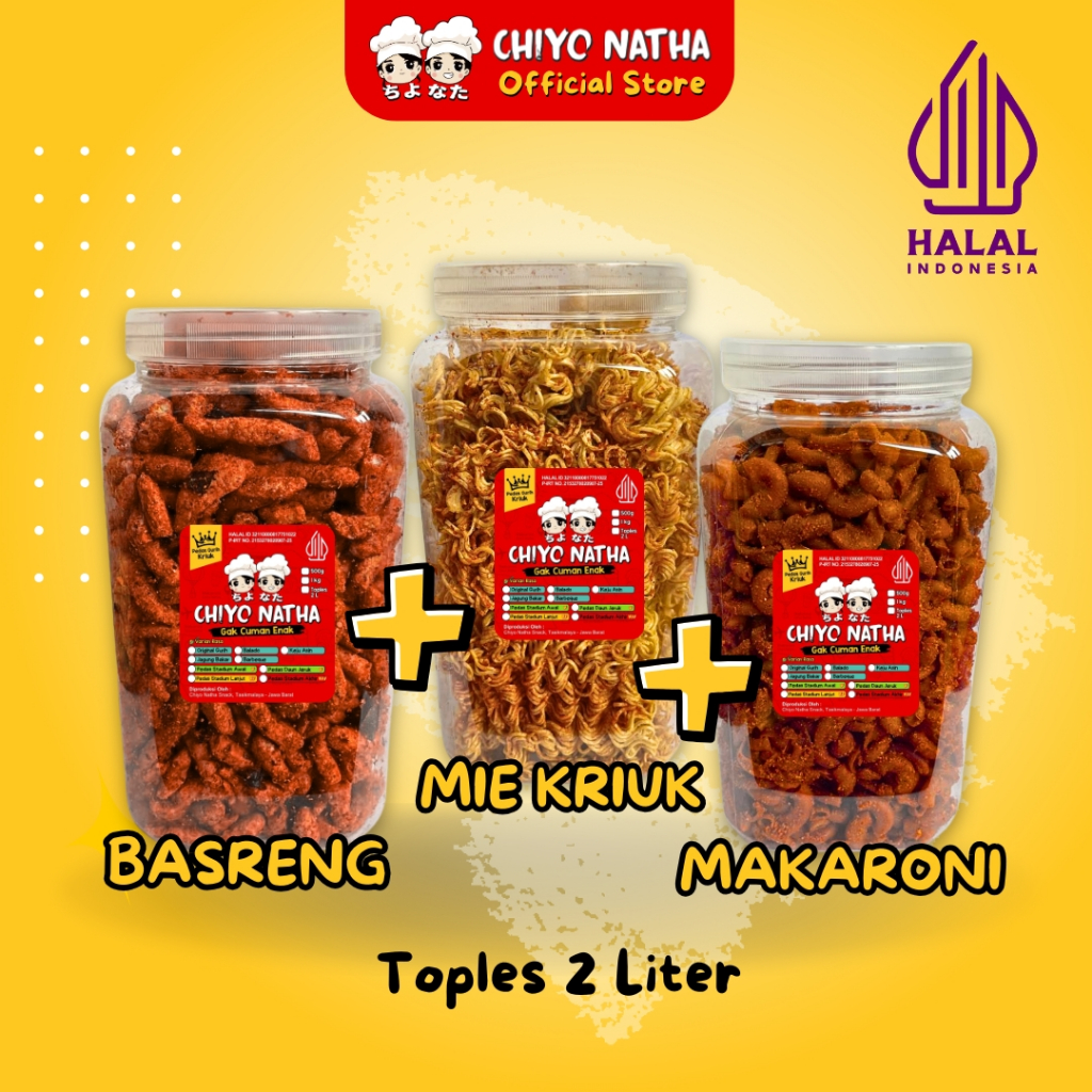 

Paket Makaroni, Basreng & Mie Kriuk Toples 2 Liter