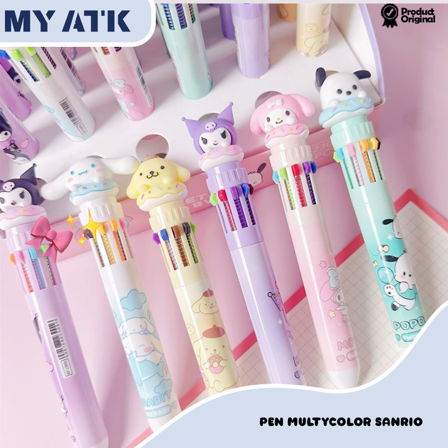 

Pulpen 10 warna sanrio cute/ Bolpen cinnamorol melody kuromi cartoon