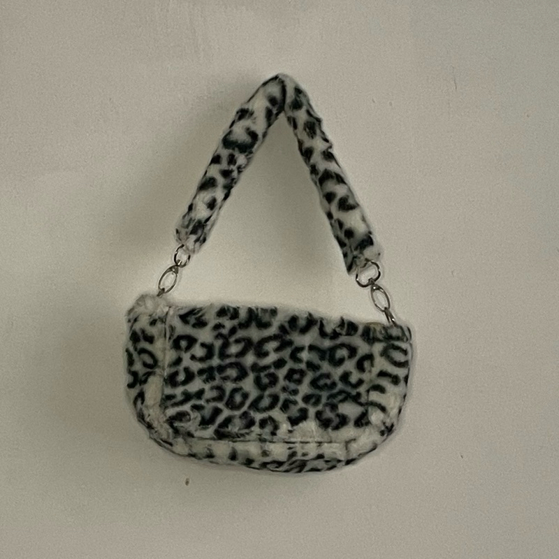 Preloved - Leopard Fur Shoulder Bag