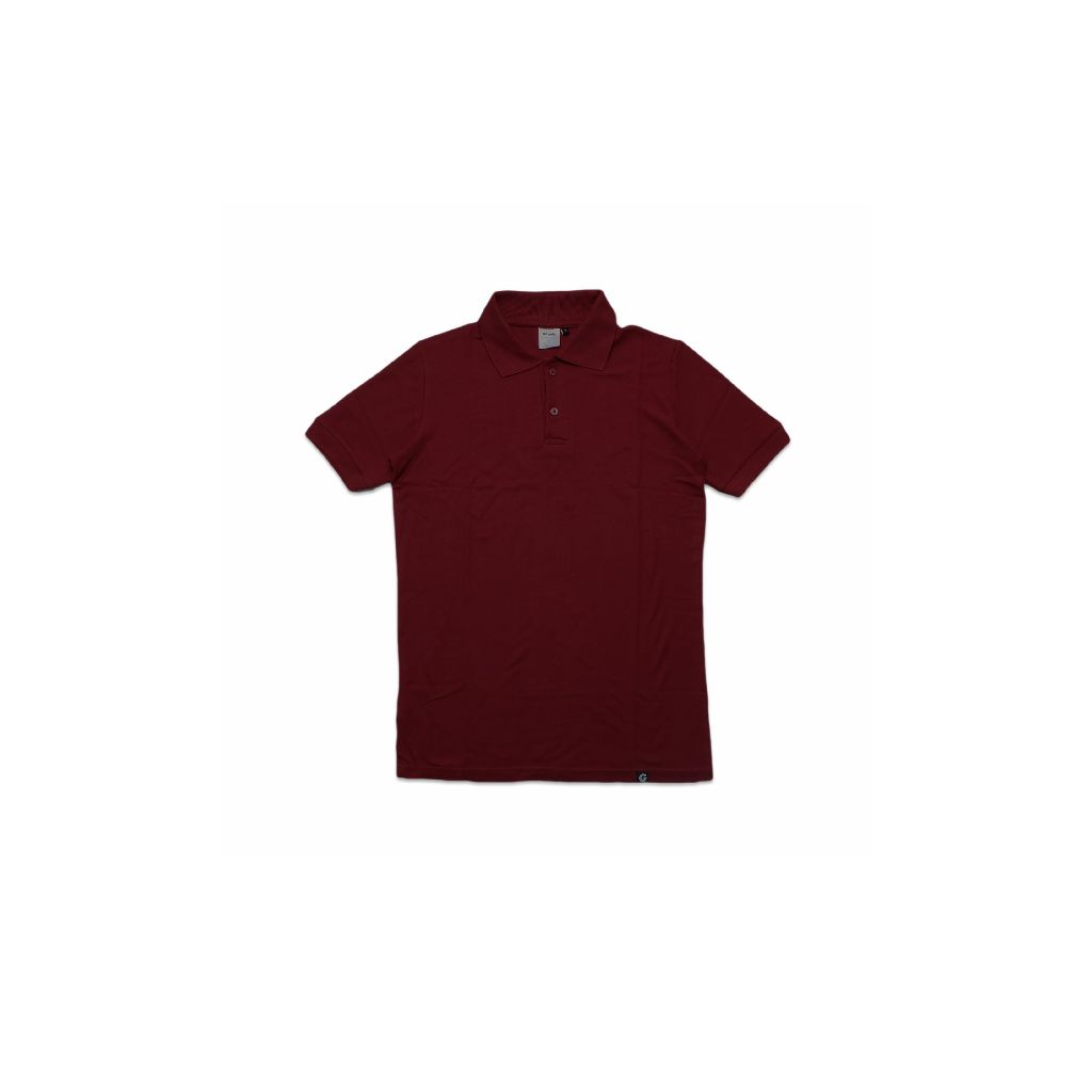 Gilapolos Kaos Kerah Cotton CVC Pique Knit 24s Maroon