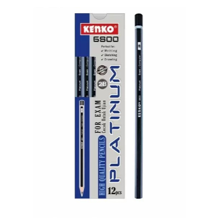 

[64GR] 1BOX ISI 12PCS Pensil 2B Kenko 6800