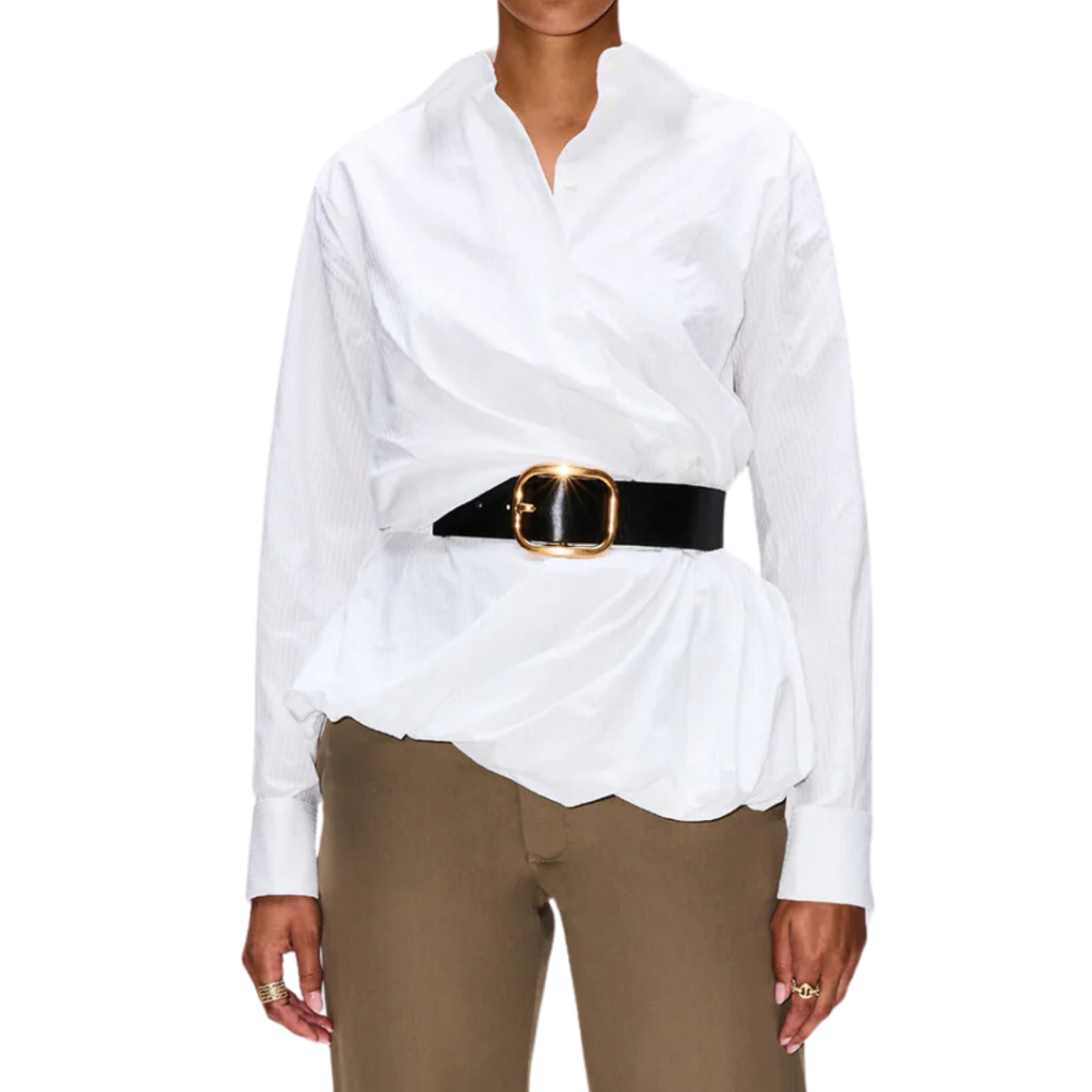 LOEWE Belted long sleeve shirt cotton