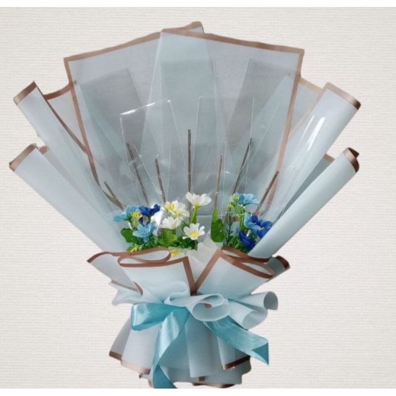 buket uang kosong 10slot pakai hiasan bunga