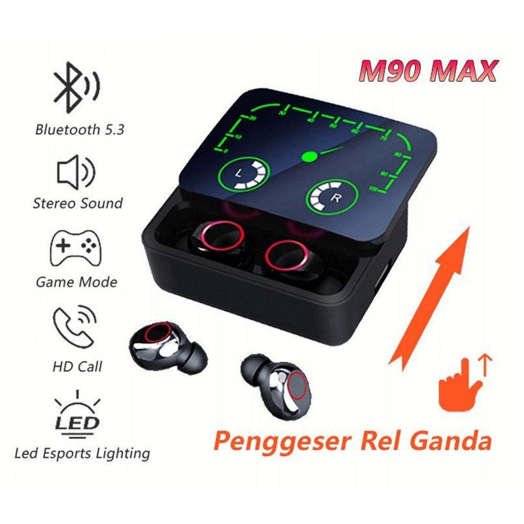 HANDSFREE BLUETOOTH TWS M90 MAX + POWER BANK