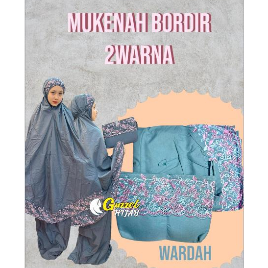 Mukenah double bordir / mukenah bordir daun