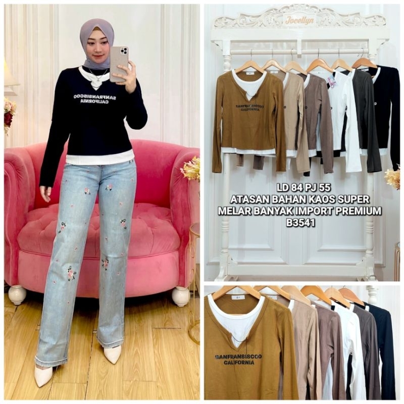 ATASAN KAOS IMPORT PREMIUM B3541 Jocellyn