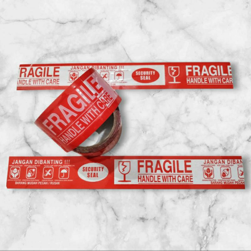 

Lakban FRAGILE Merah Putih JANGAN DIBANTING 48mm x 30m