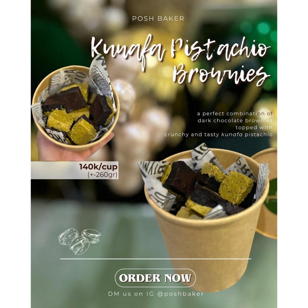 

BROWNIES PISTACHIO CUP POSH BAKER