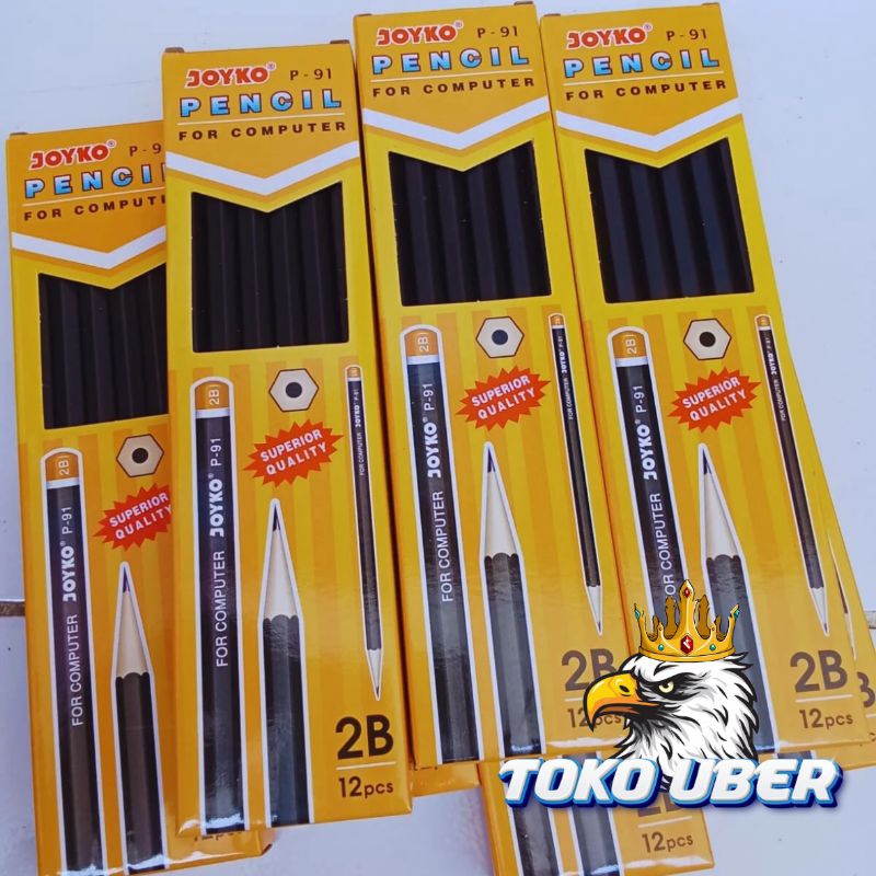 

1 Lusin Pensil 2B Joyko P-91 Paket Hemat Untuk Usaha Perpack Isi 12pcs