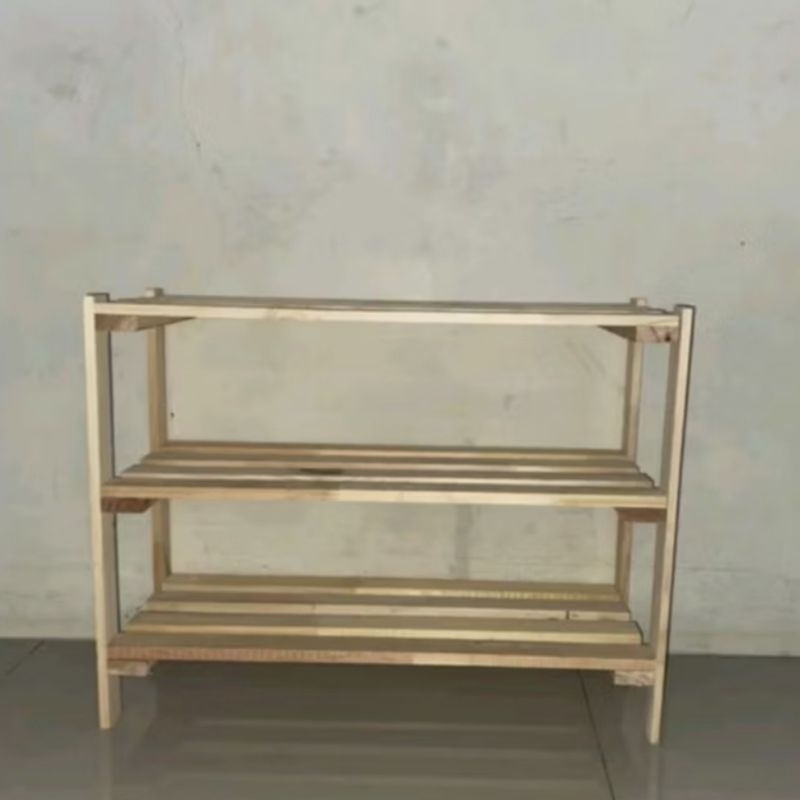 rak sepatu kayu 3 suaun/rak kayu serbaguna/rack sepatu dari kayu rak estetik/rak kayu rack sepatu