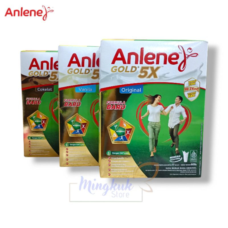 

Anlne Gold 5x 600gr - Anlene Gold Original, Vanila, Coklat 600 gr