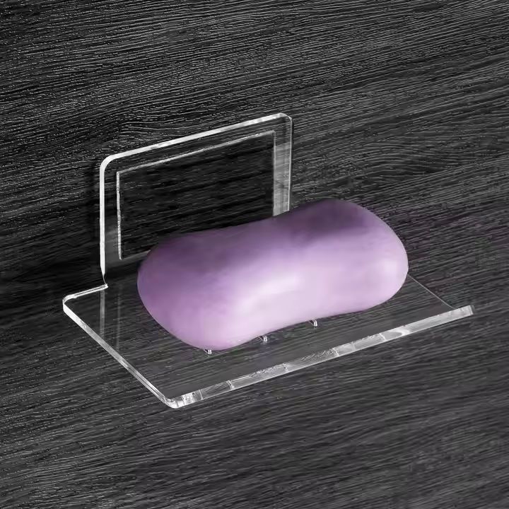 Acrylic Soap Dish Wall Mounted - Akrilik Holder Sabun Mandi - Tempat Sabun Kamar Mandi Tempel Tembok
