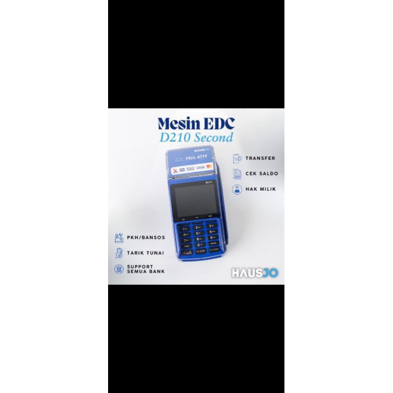 Mesin EDC Pax D210 Mini ATM Hausjo - Siap untuk semua ATM & PKΗ