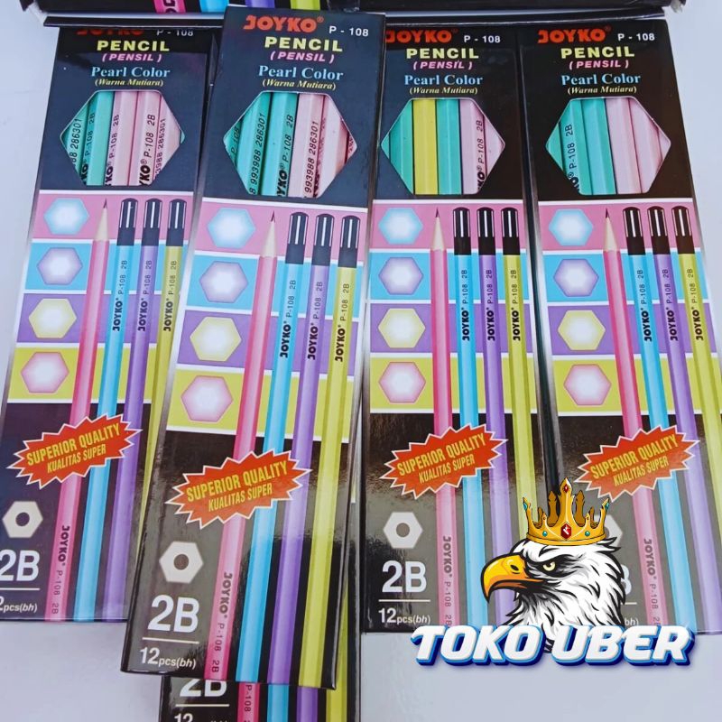 

1 Lusin Pensil 2B Joyko P-108 Paket Hemat Untuk Usaha Perpack Isi 12pcs