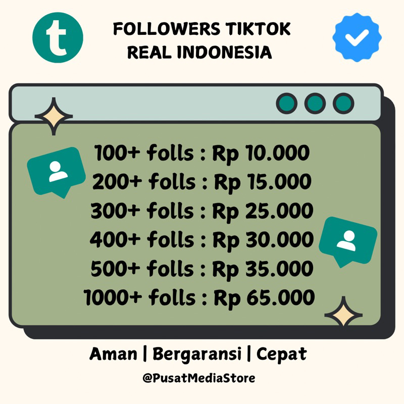 FOLLOWERS TIKTOK REAL NO DROP | BERGARANSI | AMAN | CEPAT