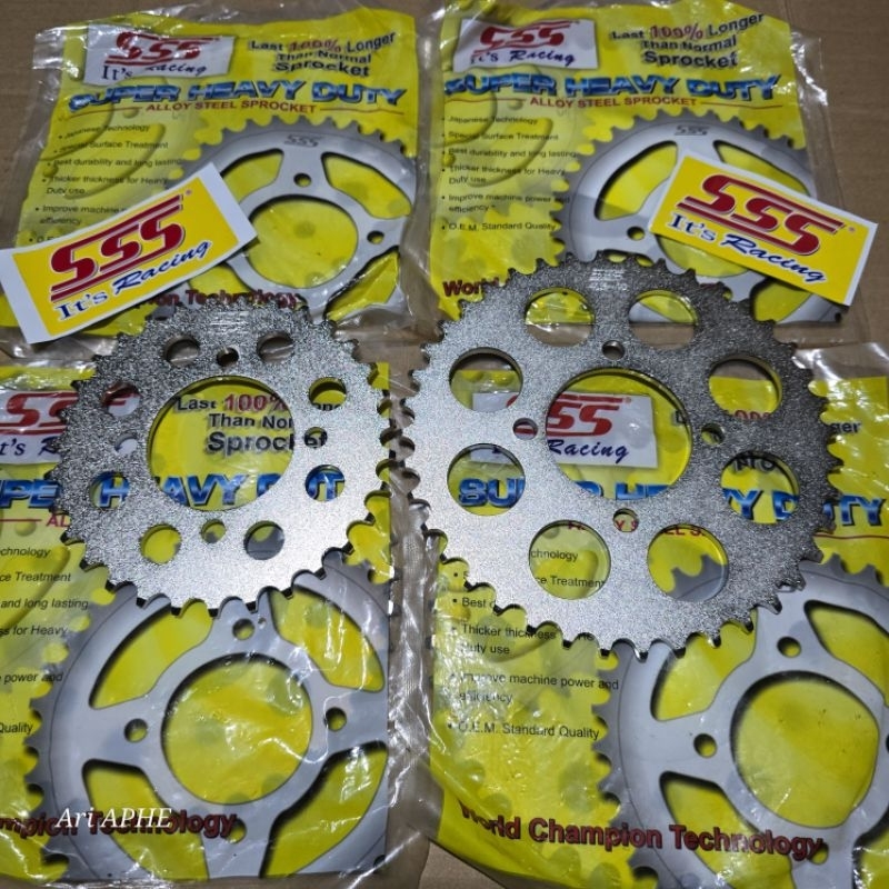 promo gear gir belakang SSS silver steel slim 415 31 39 40 KEV Astrea Grand Legenda Supra X Lama Fit