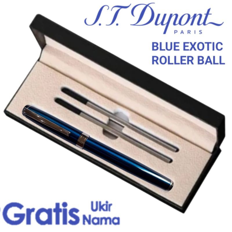 

Ballpoint Giftset Pulpen Mewah 2 Refill Pen St Dupont Roller Ball Blue Exotic Gratis Grafir Nama
