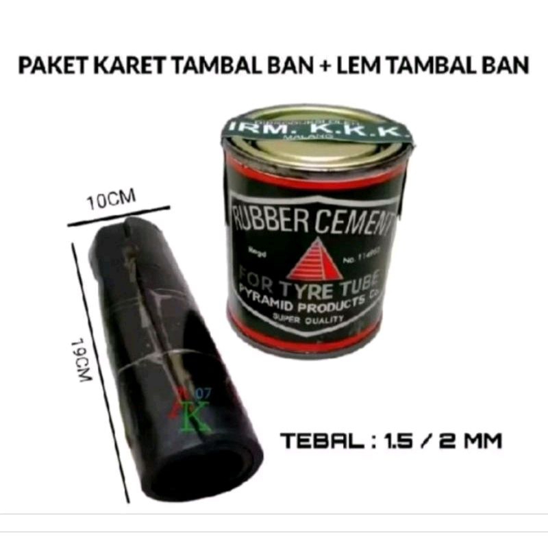 Paket Lem dan Karet Tambal motor mobil