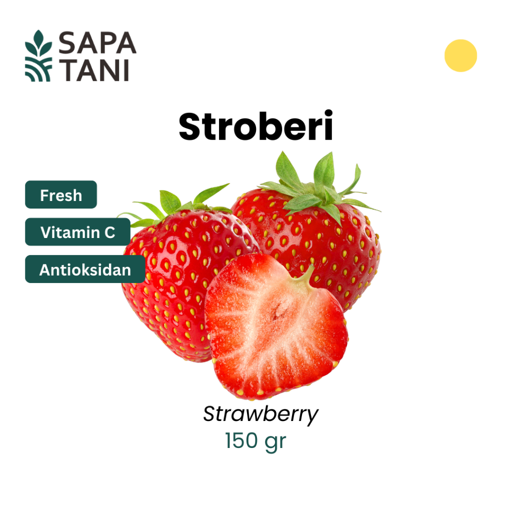 

Sapatani Stroberi 150gr Buah Manis, Segar, Kaya Antioksidan dan Vitamin C