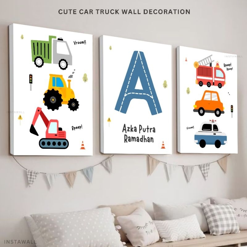 Hiasan dinding kamar anak cute car Dekorasi dinding kamar anak bayiDekorasi kamar tidur anak laki la