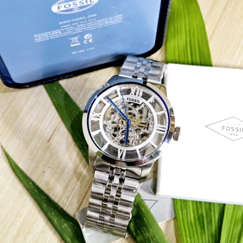 ME3044 Skeleton Stainless Steel, Jam Tangan Pria Automatic