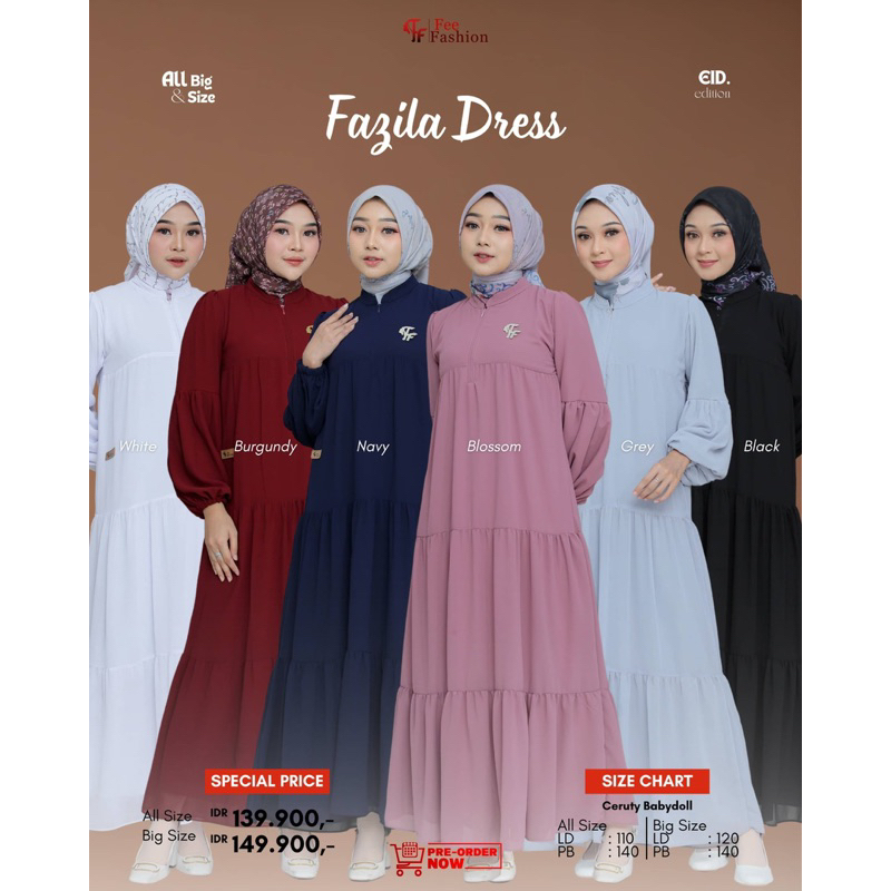Fee Fashion - Dress / Gamis / Fazila Dress Fee Fashion