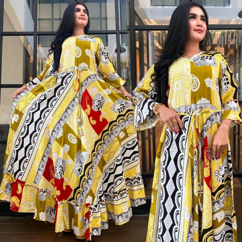 Maxi BANGKOK (D) JUMBO by NAZILLA | wanita | | terbaru | | ootd | | cantik | | gaun |
