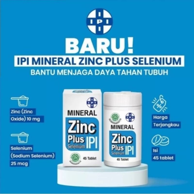 IPI Mineral Zinc Plus Selenium isi 45 Tablet | Vitamin Ipi Zinc - Vitamin Zinc Ipi