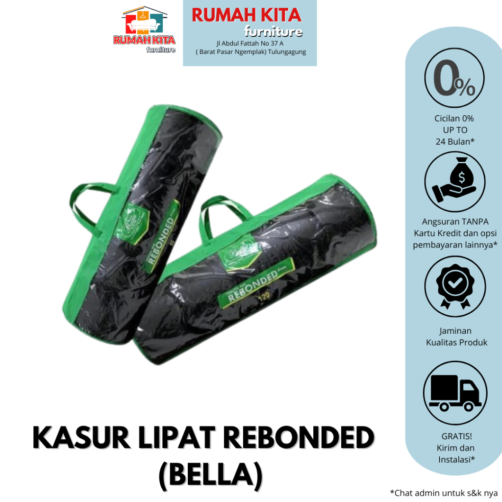 KASUR LIPAT BELLA REBONDED / KASUR LIPAT MURAH / KASUR FLEXIBLE