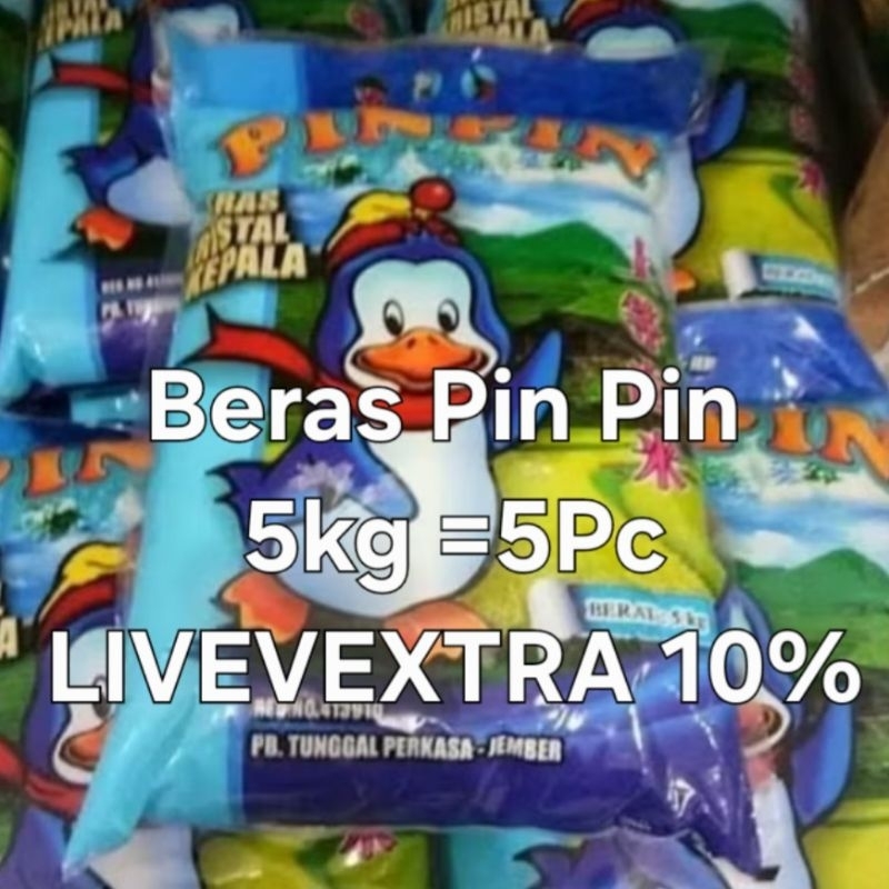 

Live Extra Beras PinPin dan kebutuhan sembako lainnya.