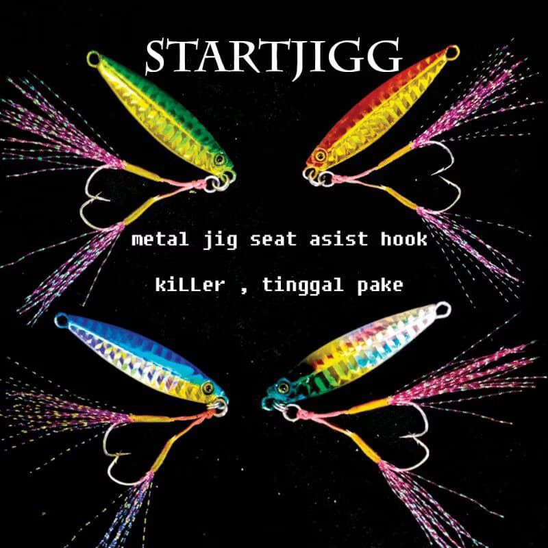 umpan pancing 15g killer metal jigging micro killer umpan casting 15g + double assist hook