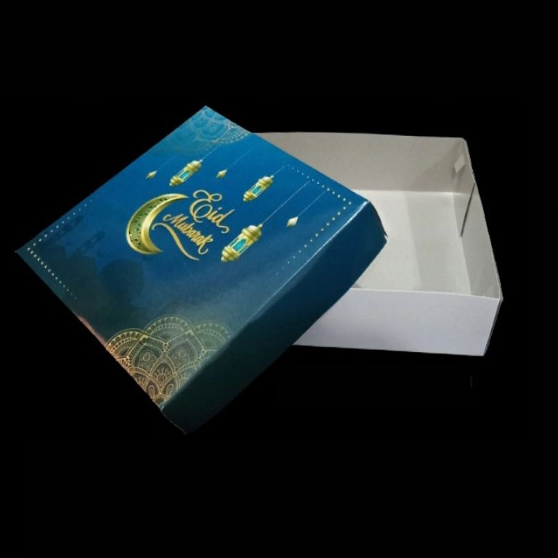 

5 Pcs Box Duplex Idul Fitri Packaging Lebaran Eid Mubarak Ukuran 25x25x8 cm