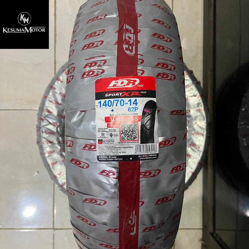 [TERMURAH] BAN LUAR FDR 140/70-14 SPORT XR EVO TUBELESS BAN BELAKANG AEROX 155
