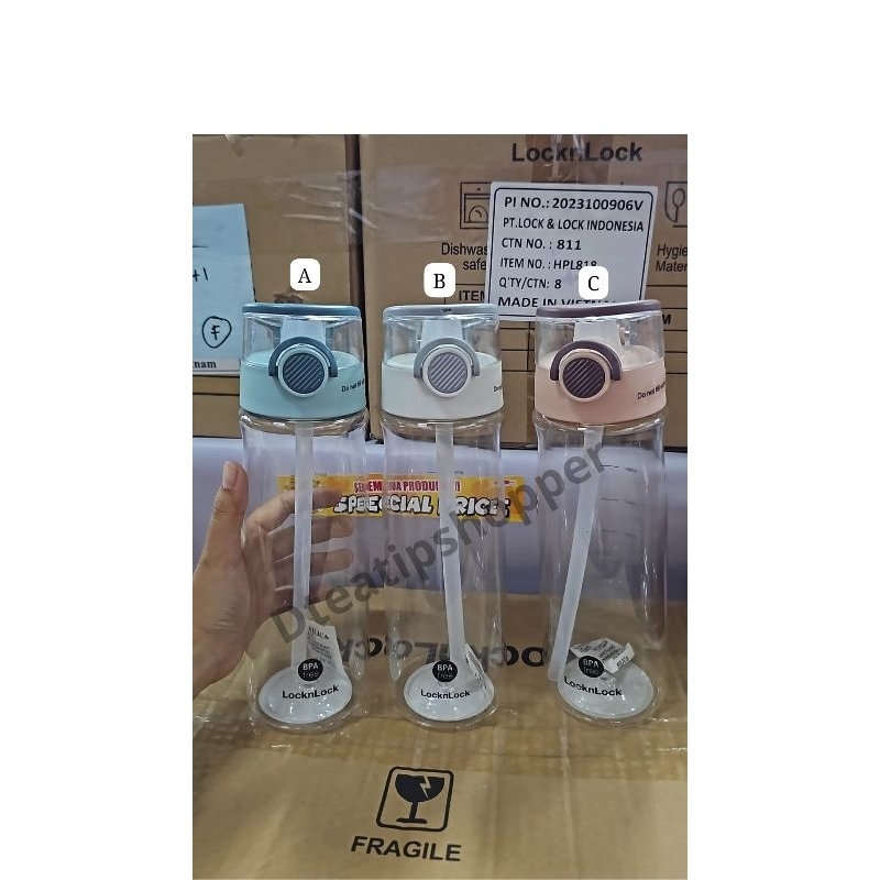 Lock n Lock botol minum sedotan750ml