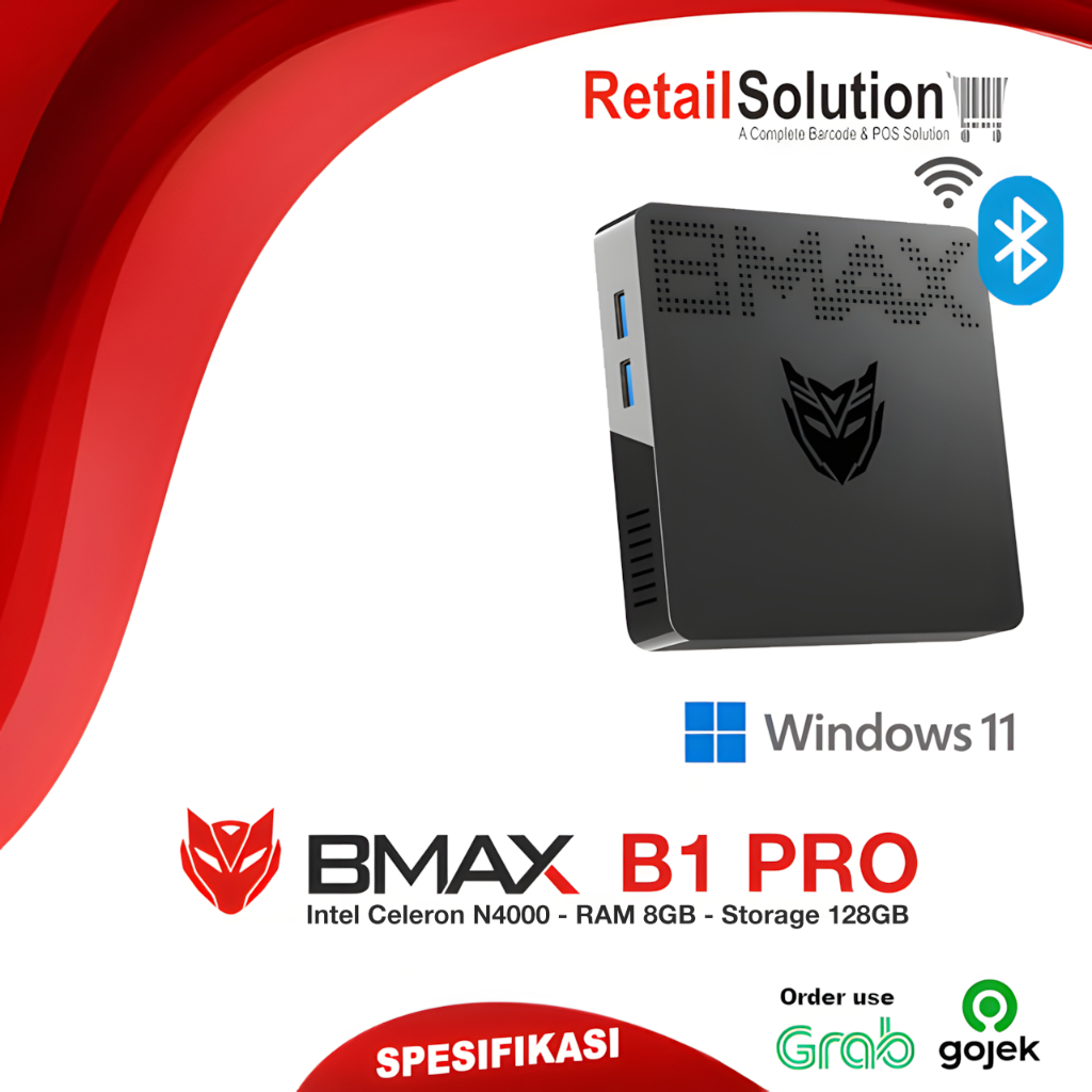Mini PC Kit - BMAX MaxMini B1 Pro Intel Celeron N4000 8/128 GB Windows 11