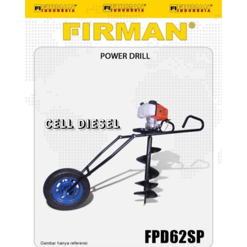 mesin bor tanah earth auger biopori FIRMAN FPD62SP drill 10inch 250mm