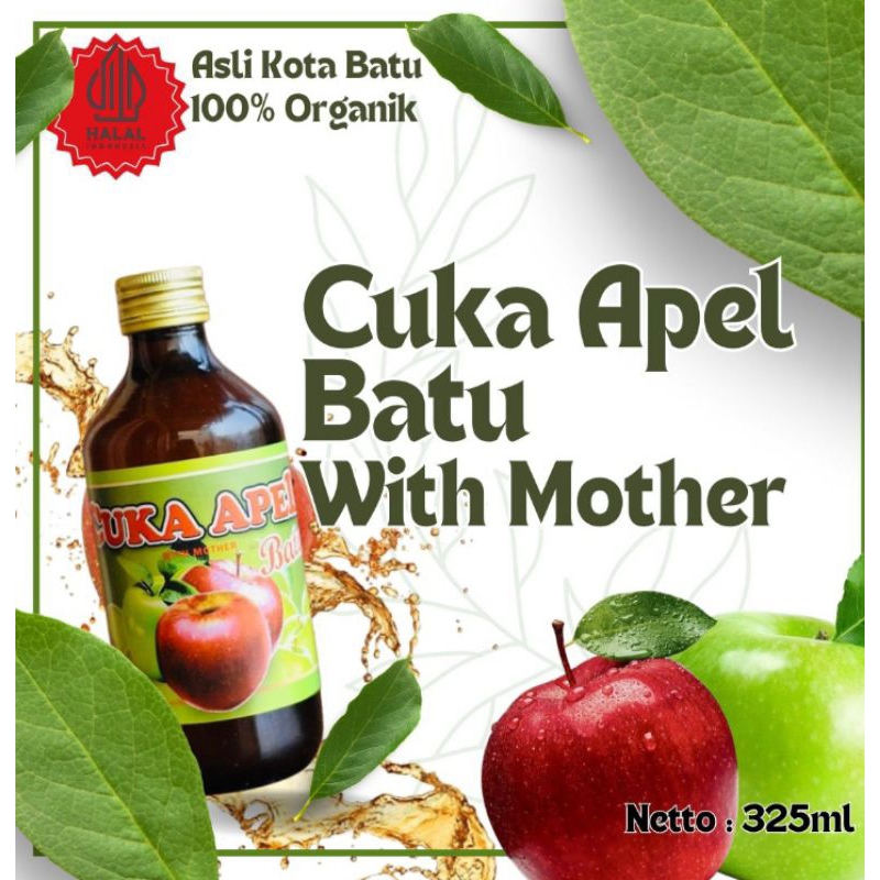 

CUKA APEL BATU - 325ml Cuka Apel With Mother Halal Organik Cuka Apel Vinegar Apple Cuka Batu Minuman Cuka