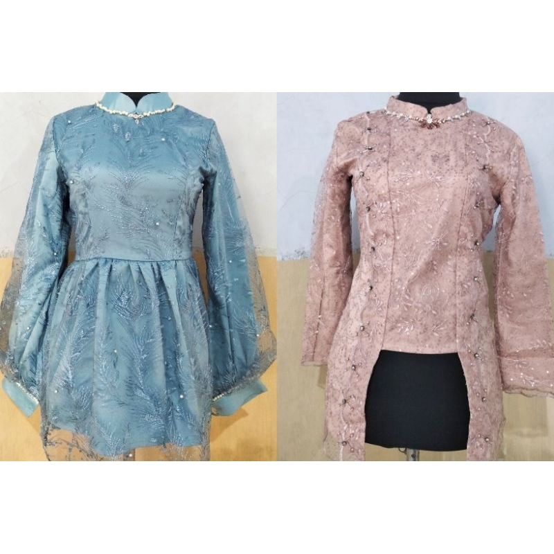 KEBAYA MODERN PINK & BIRU MUDA