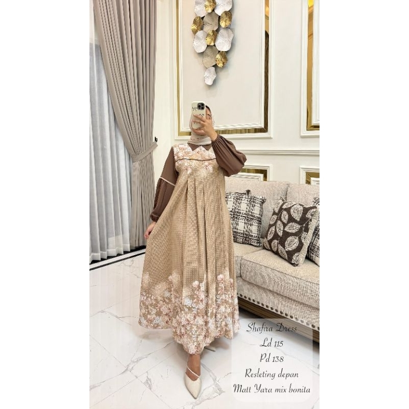 gamis Shafira/shafira Dress/gamis rayon Crincle/rekomendasi lebaran