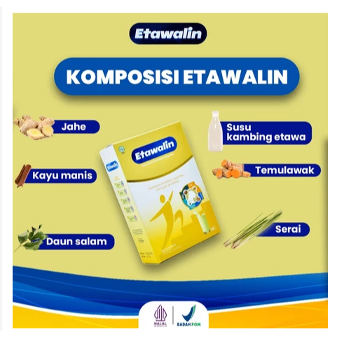 

READYY TERBATAS Etawalin Susu Etawa Herbal Nyeri Sendi 1 Box