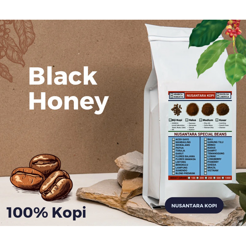 

Nusantara Kopi Black Honey 100%